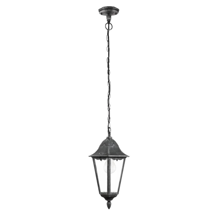 Eglo Navedo pendel lampe i sort og sølv - udendørs